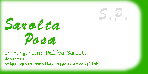 sarolta posa business card